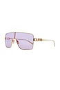 view 2 of 3 Mask Sunglasses in Gold & Violet