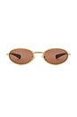 view 1 of 3 Rodeo Drive Sunglasses in Gold & Brown