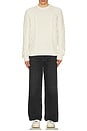 view 4 of 4 Allday Cable Crew Neck Sweater in Cashmere Blend in Cream