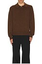 view 3 of 4 Allday Long Sleeve Polo in Cashmere in Chestnut