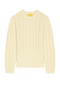 view 3 of 4 Fisherman Crew Neck Sweater in Butter