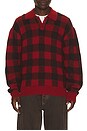 view 1 of 4 Checker Allday Polo in Carmine & Burnt Cocoa