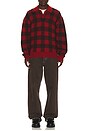 view 3 of 4 Checker Allday Polo in Carmine & Burnt Cocoa