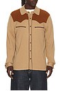 view 1 of 4 Western Button Up Shirt in Camel & Burnt Sienna