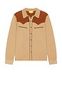 view 4 of 4 Western Button Up Shirt in Camel & Burnt Sienna