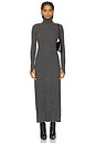 view 1 of 3 Wide Rib Cashmere Turtleneck Dress in Charcoal