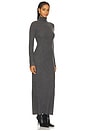 view 2 of 3 Wide Rib Cashmere Turtleneck Dress in Charcoal