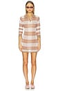 view 1 of 3 Shadow Plaid Polo Dress in Taupe Combo