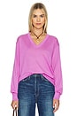 view 1 of 4 Airy V Sweater in Fuchsia