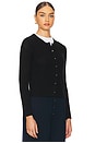 view 2 of 4 Jane Pointelle Cashmere Cardigan in Black