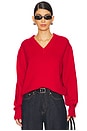 view 1 of 4 The V Cashmere Sweater in True Red