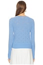 view 3 of 5 Jane Pointelle Cashmere Cardigan in French Blue
