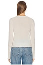 view 3 of 4 Shrunken Crew Cashmere Sweater in Cream