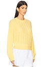 view 2 of 4 Cable Collegiate Crew Sweater in Butter