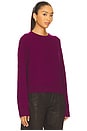 view 2 of 4 Cable Collegiate Crew Sweater in Aubergine