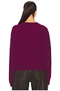 view 3 of 4 Cable Collegiate Crew Sweater in Aubergine