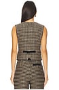 view 3 of 5 Houndstooth Tailored Vest in Black & Dune