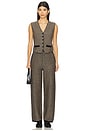 view 4 of 5 Houndstooth Tailored Vest in Black & Dune