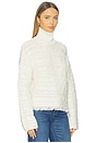 view 2 of 4 Cropped Cable Turtleneck Sweater in Cream