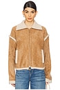 view 2 of 5 Grizzly Bomber Jacket in Almond & Oatmeal