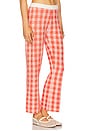view 2 of 6 Gingham Flare Pant in Cherry Combo