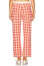 view 4 of 6 Gingham Flare Pant in Cherry Combo