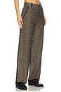 view 2 of 6 Houndstooth Tailored Trouser in Black & Dune