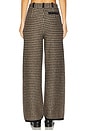 view 4 of 6 Houndstooth Tailored Trouser in Black & Dune