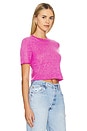 view 2 of 4 Featherweight Crop Tee in Fuchsia