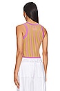 view 3 of 5 Gingham Tank Top in Fuchsia & Citrine