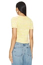 view 3 of 5 Speckled Crop Tee in Citrine