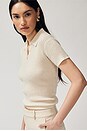 view 2 of 7 Shrunken Cashmere Polo Top in Cream