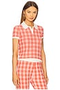 view 2 of 5 Gingham Shrunken Polo in Cherry Combo