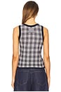 view 3 of 5 Gingham Tank in Midnight Combo