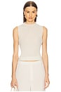 view 1 of 4 Rib Mockneck Shell in Cream