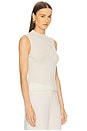view 2 of 4 Rib Mockneck Shell in Cream