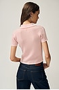 view 4 of 7 Shrunken Cashmere Polo in Powder Pink