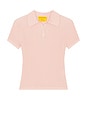 view 6 of 7 Shrunken Cashmere Polo in Powder Pink