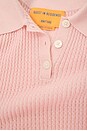 view 7 of 7 Shrunken Cashmere Polo in Powder Pink