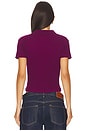 view 3 of 4 Shrunken Cashmere Polo Top in Aubergine