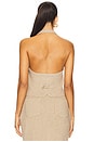 view 3 of 4 Tailored Halter Vest in Taupe