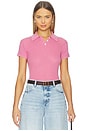 view 1 of 4 SHRUNKEN POLO トップ in Rose
