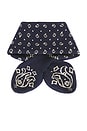 view 4 of 4 Bandana Bowtie Scarf in Midnight & Butter