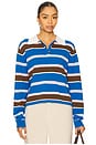 view 1 of 4 Cropped Stripe Rugby Sweater in Twilight Combo