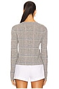 view 3 of 4 Shrunken Check Crew Sweater in Heather Grey Combo