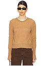 view 1 of 4 Shrunken Crew Cashmere Sweater in Almond