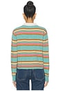 view 3 of 4 Cropped Stripe Rugby Sweater in Glacier Combo