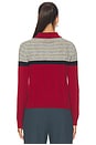 view 4 of 5 Track Polo Sweater in Carmine Combo