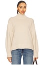 view 1 of 4 Cropped Rib Turtleneck in Sandstone