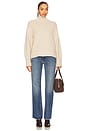 view 4 of 4 Cropped Rib Turtleneck in Sandstone
